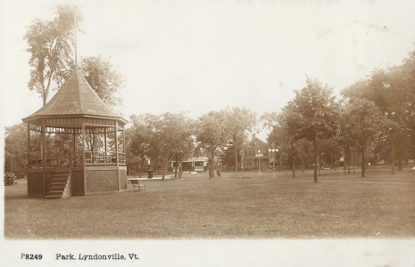 Park, Lyndonville VT. with the old band stand.
